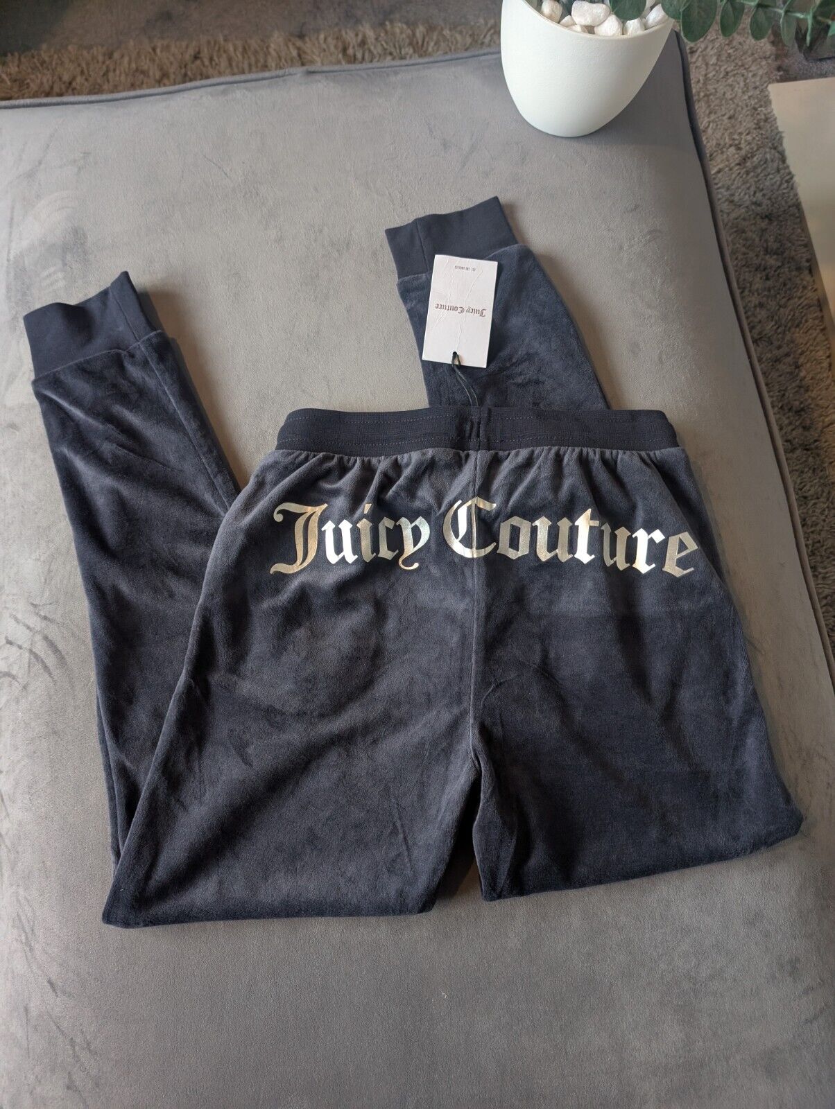 New Gorgeous Soft Velvet Navy Blue Girls Juicy Couture Bottoms 10-11 Girls Sky