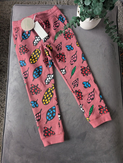 New Stella Mccartney Girls Leaf Rainbow Pink  & Multi Joggers Pants Age 10