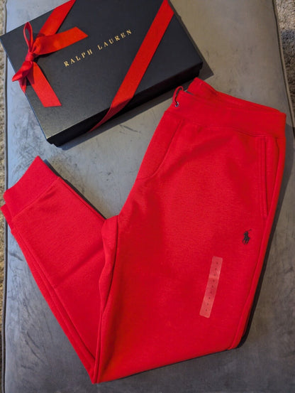 New Polo Ralph Lauren Double Knit Tech Fleece Jogger Track Sweat Pants Size L