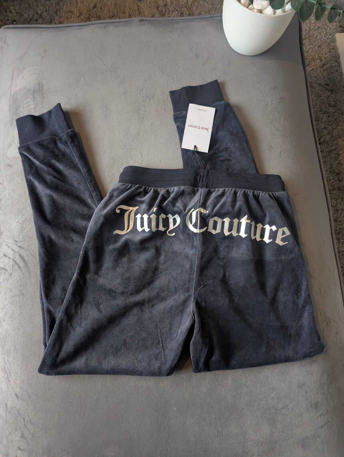 New Gorgeous Soft Velvet Navy Blue Girls Juicy Couture Bottoms 10-11 Girls Sky