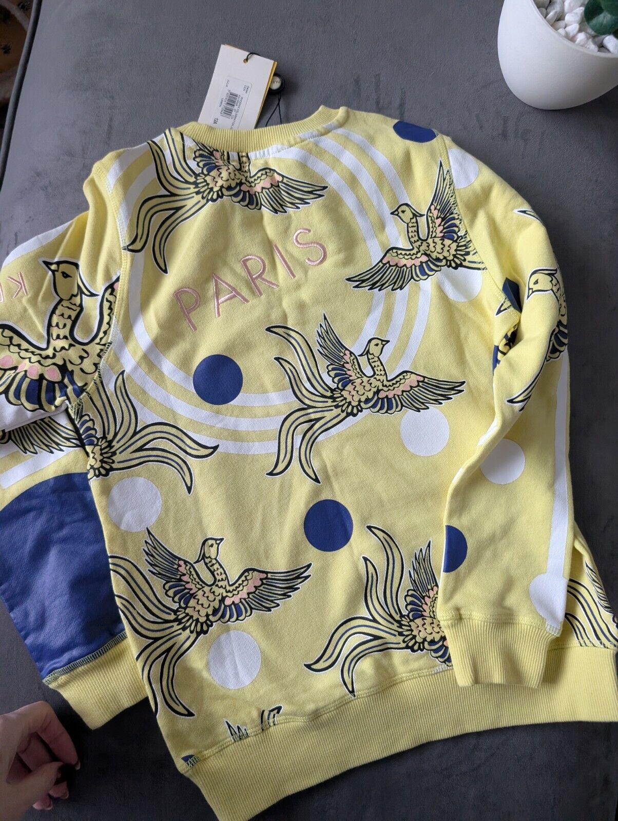 New Stunning Kenzo Girls Phoenix Paris Jumper age 12A Embroidery Yellow Julia