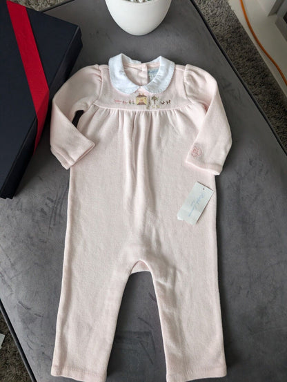 New Gorgeous Ralph Lauren Baby Girls Knit Embroided All In One 9m Pink Gift