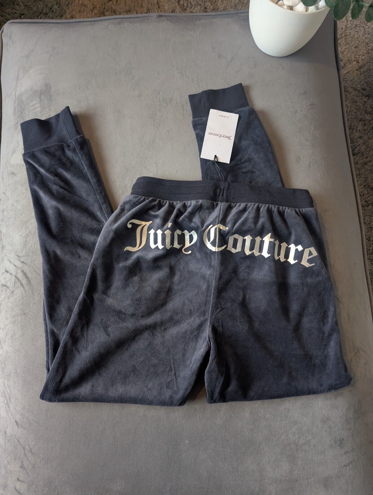 New Gorgeous Soft Velvet Navy Blue Girls Juicy Couture Bottoms 10-11 Girls Sky