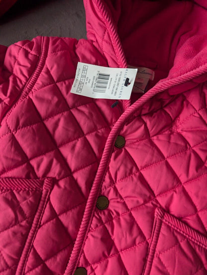 New ralph lauren Pink Quilted fleece lined pram suit snowsuit 0-3 Gift Girls