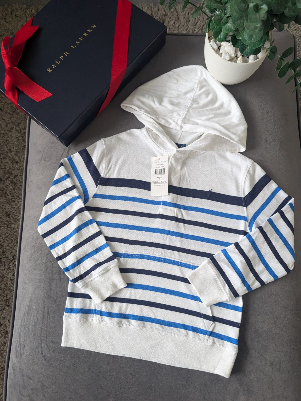 New Ralph Lauren Boys Stripe Cotton Jersey Long Sleeve Top Jumper Age 6 Spring