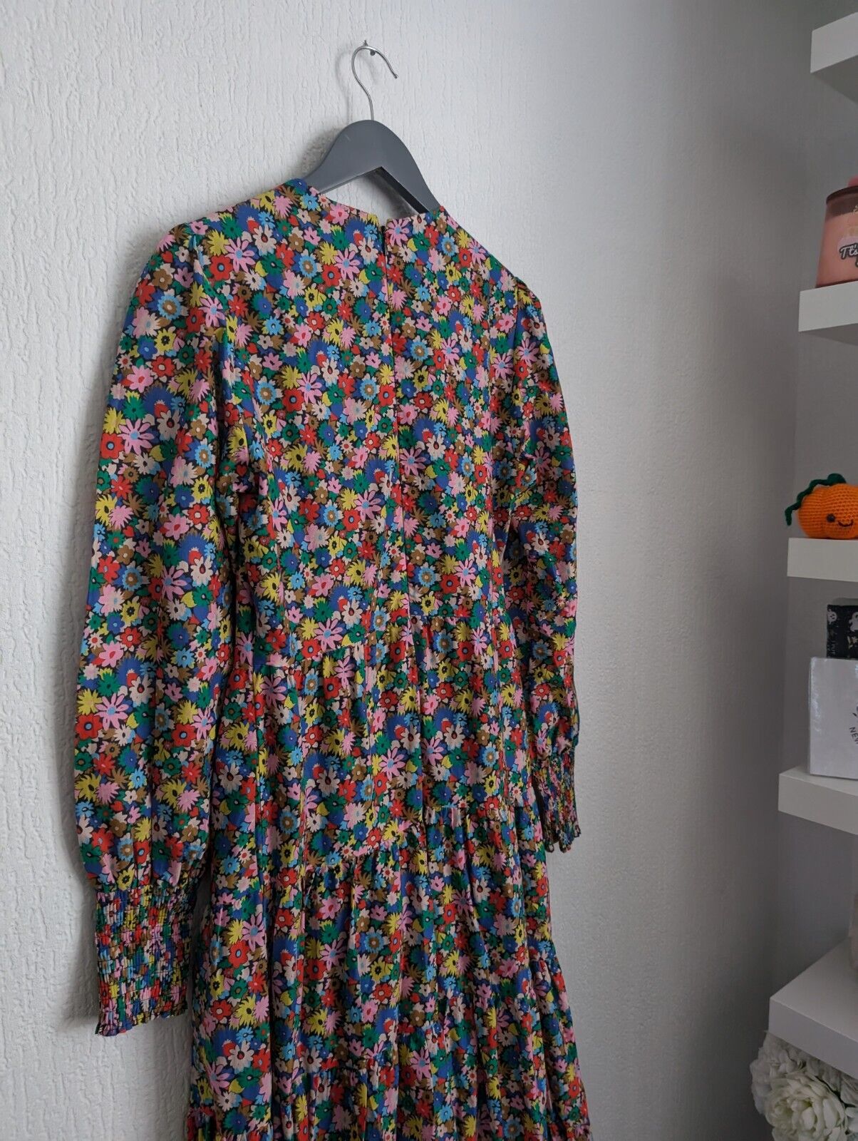 New Boden Glorious British Style Ditsy Floral Maxi Tiered Dress Uk 10 R Autumn