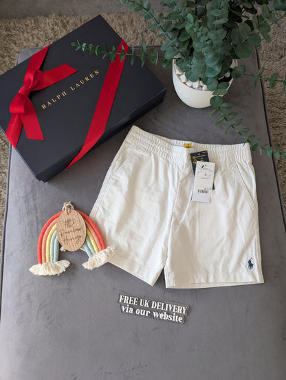 New Ralph Lauren Boys Beige Chino Short Lightweght Summer 7-8yrs Casual Smart