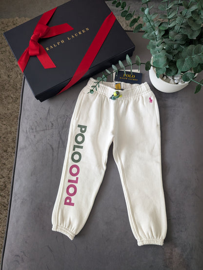 New Polo Ralph Lauren Baby Girls Joggers Trousers 18-24m Ivory RRP £75.00 Gift