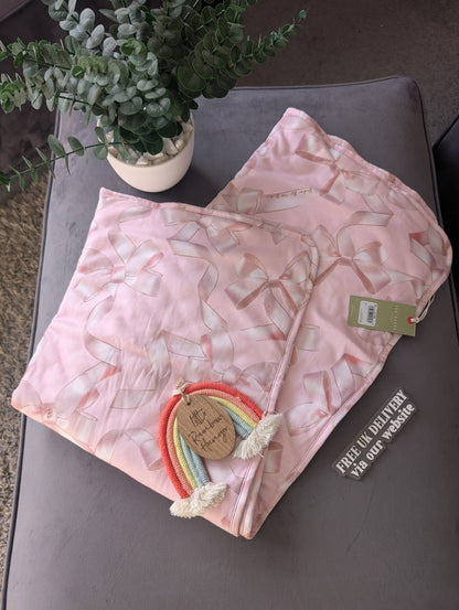 New Ted Baker Baby Blanket Pink Bows Luxury Cute Baby Gift Newborn Baby Shower