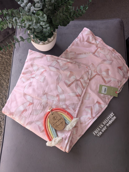 New Ted Baker Baby Blanket Pink Bows Luxury Cute Baby Gift Newborn Baby Shower