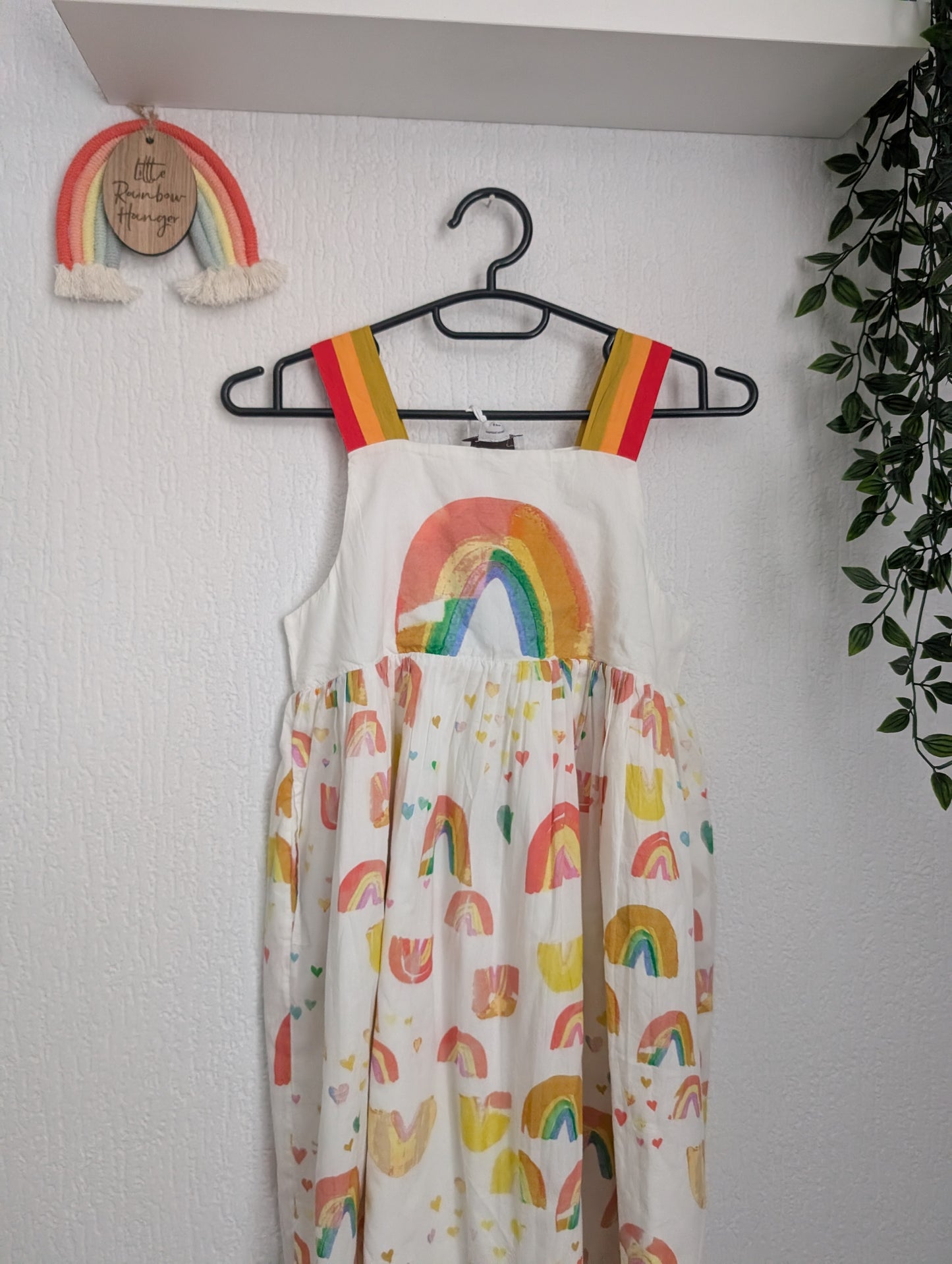 new Stella McCartney girls Dress Cotton Rainbows Summer occasion pretty 7-8yrs