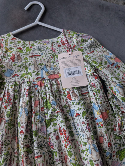 New Cute Beatrix Potter Cath Kidston Peter Rabbit Dress & Bloomers 3-6 m Gift