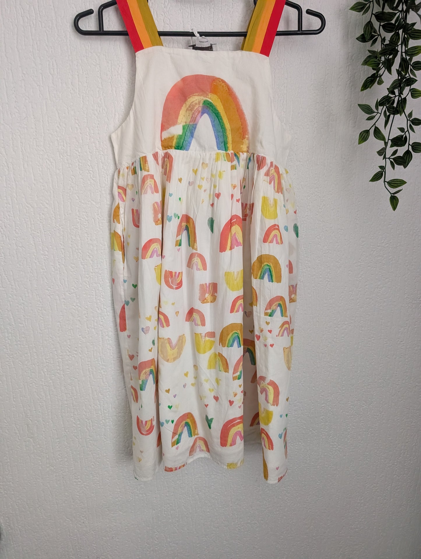 new Stella McCartney girls Dress Cotton Rainbows Summer occasion pretty 7-8yrs