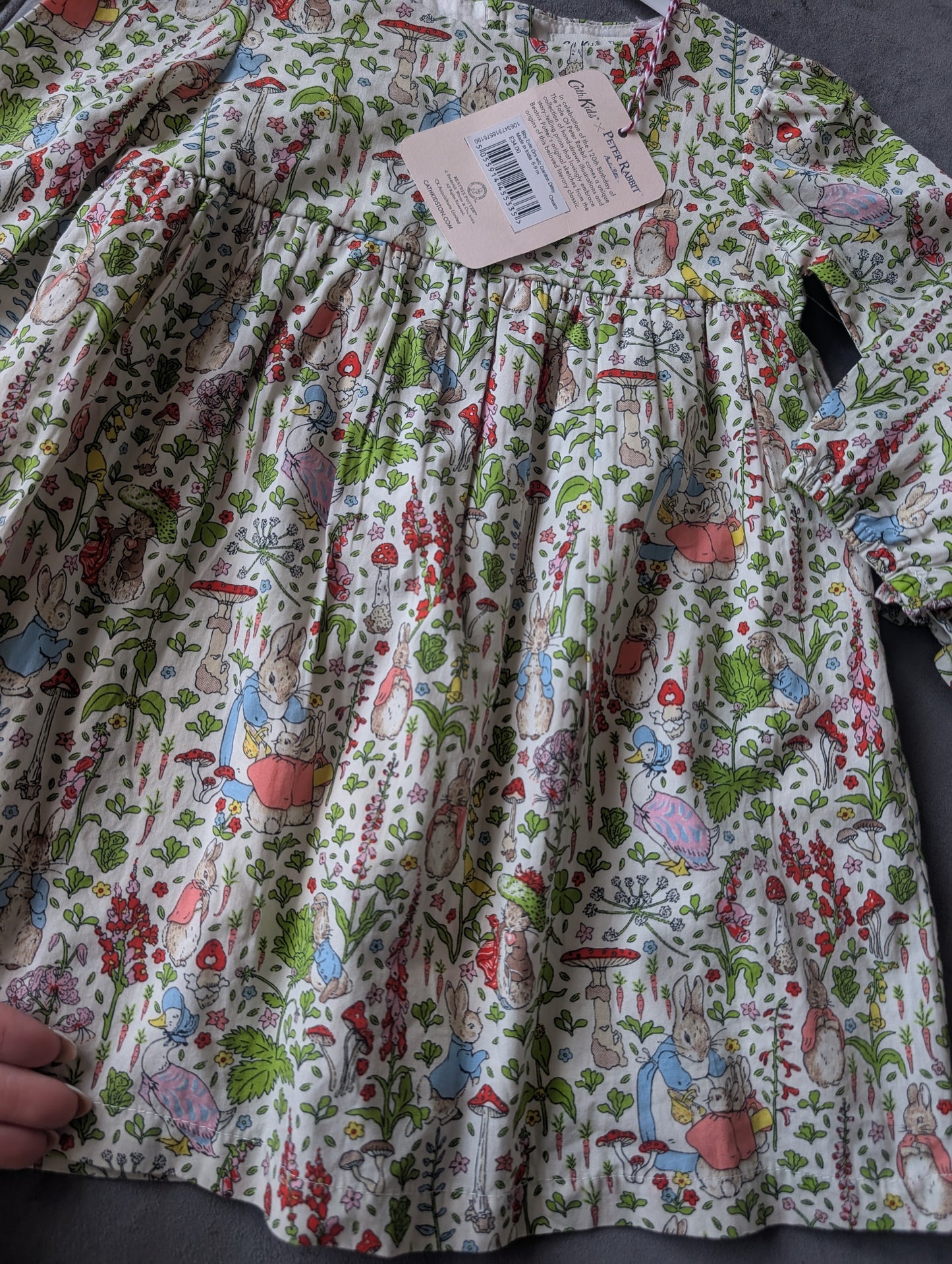 New Cute Beatrix Potter Cath Kidston Peter Rabbit Dress & Bloomers 6-9 m Gift