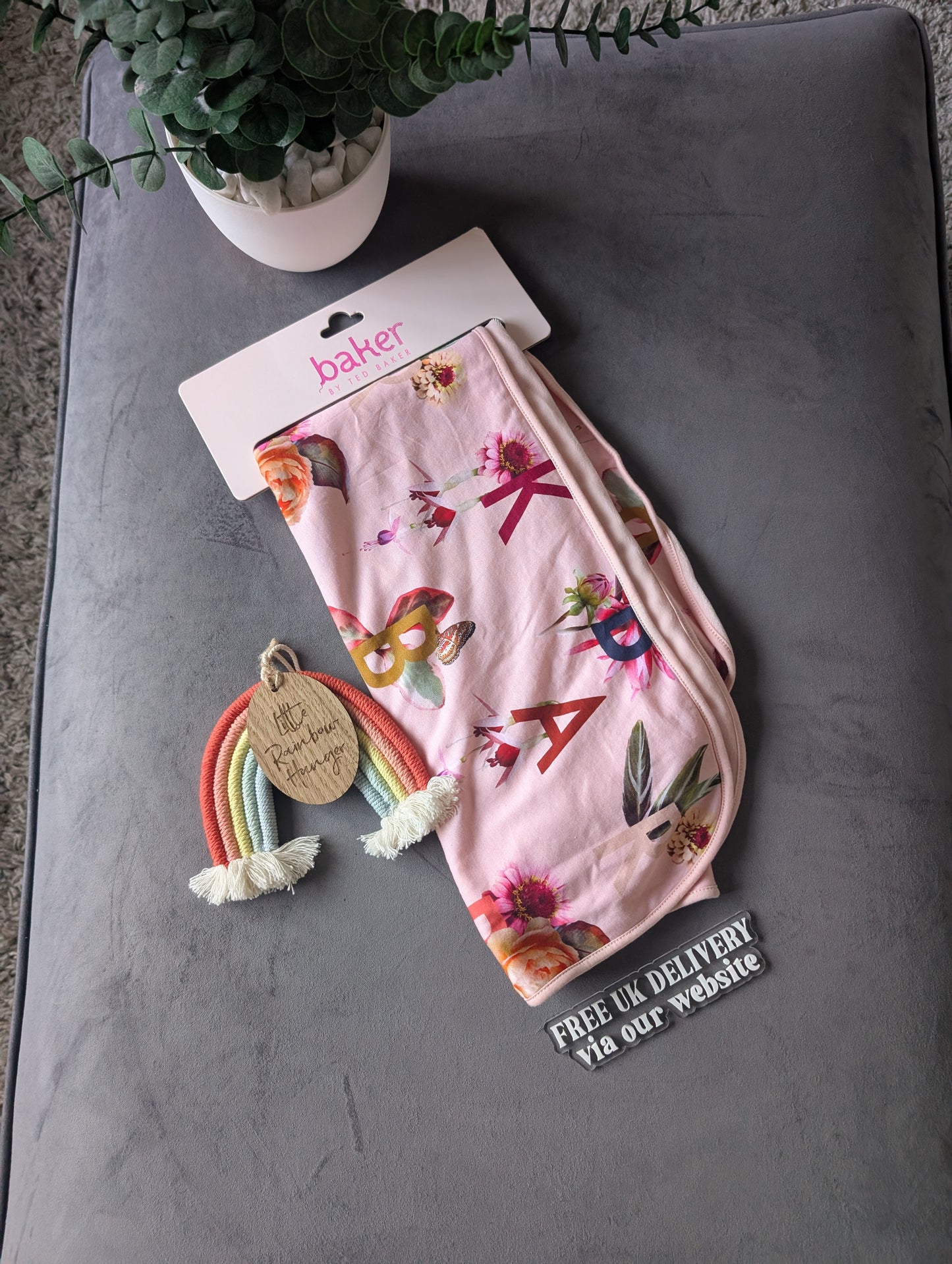 New Gorgeous Pink Floral Ted Baker Baby Girls Blanket - BNWT Gift Pretty Pram