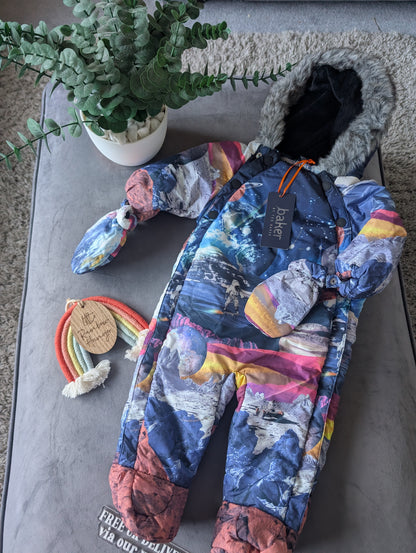 NEW BOYS TED BAKER SNOWSUIT AGE 3-6 MONTHS BNWT COST £45 SPACE Gift Astronaut