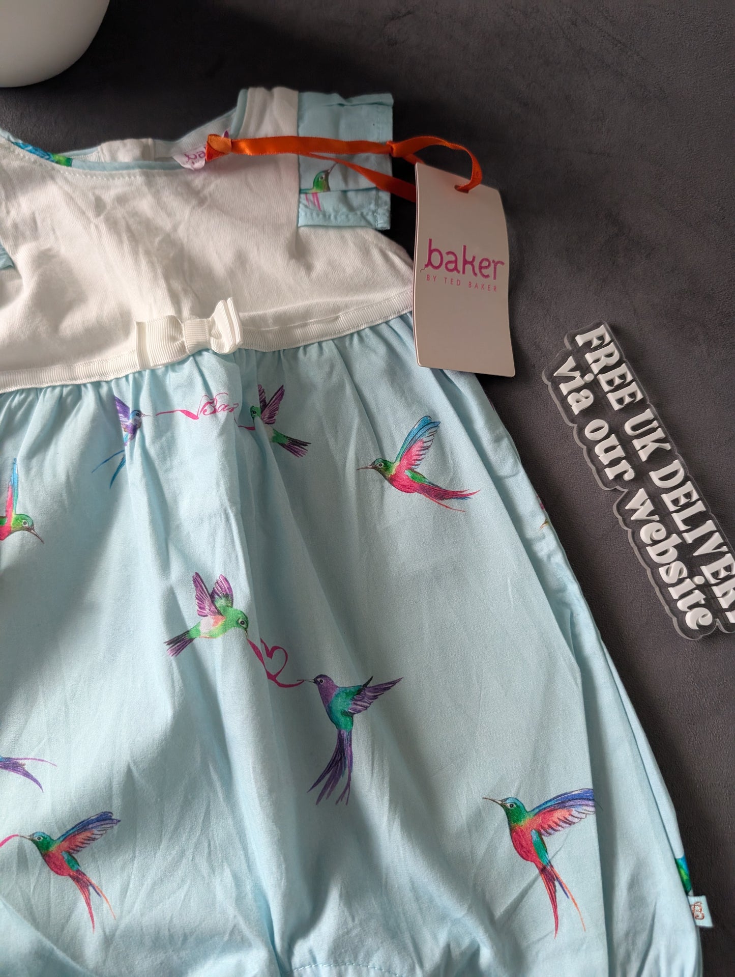 New Ted Baker Baby Girl Sleepsuit Bubble Romper Frill Gift 0-3m Pretty Cute Teal