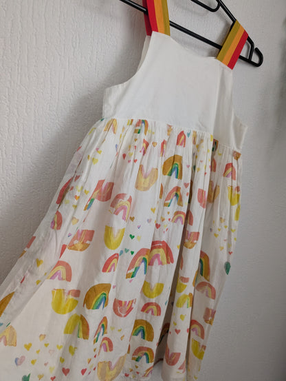 new Stella McCartney girls Dress Cotton Rainbows Summer occasion pretty 7-8yrs