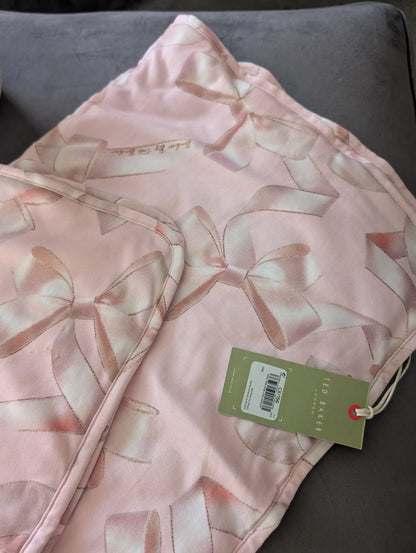 New Ted Baker Baby Blanket Pink Bows Luxury Cute Baby Gift Newborn Baby Shower