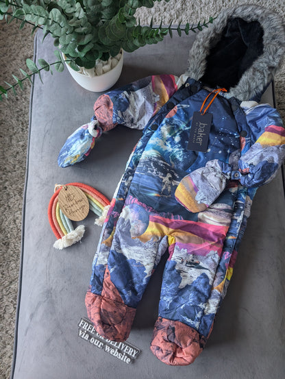 NEW BOYS TED BAKER SNOWSUIT AGE 3-6 MONTHS BNWT COST £45 SPACE Gift Astronaut