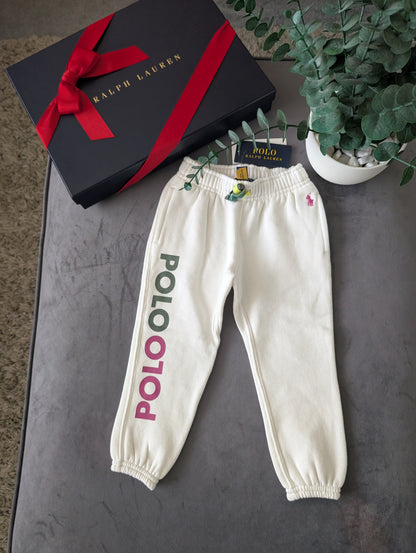 New Polo Ralph Lauren Baby Girls Joggers Trousers 18-24m Ivory RRP £75.00 Gift