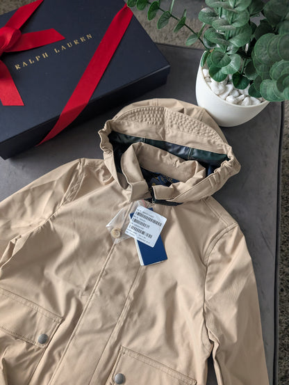 new Gorgeous Ralph Lauren Rain Jacket Boys Sand Beige Walking Trench Coat 3-4y