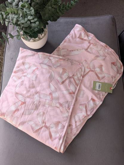 New Ted Baker Baby Blanket Pink Bows Luxury Cute Baby Gift Newborn Baby Shower