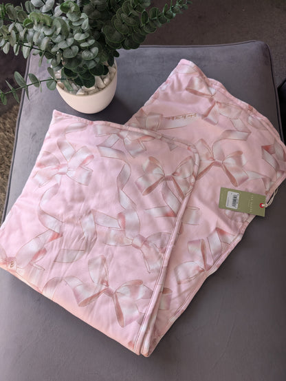 New Ted Baker Baby Blanket Pink Bows Luxury Cute Baby Gift Newborn Baby Shower