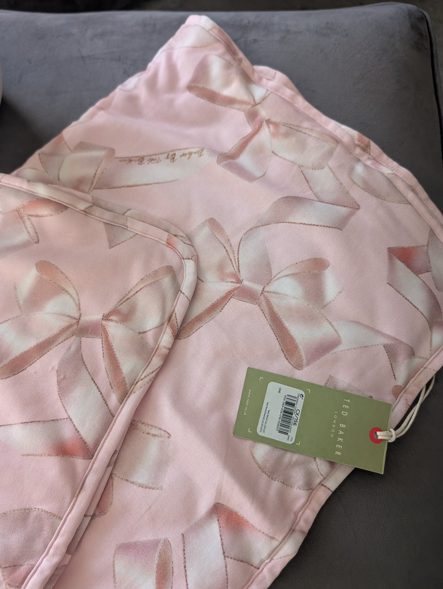 New Ted Baker Baby Blanket Pink Bows Luxury Cute Baby Gift Newborn Baby Shower